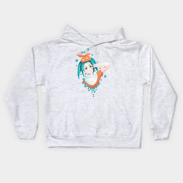 Yotsugi Ononoki Kids Hoodie by Shiro743